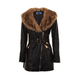 Leather Women Long Coat